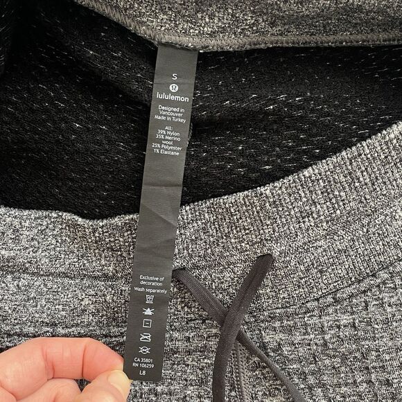 Lululemon Engineered Warmth Jogger Merino Wool Blend Waffle Pants Gray Men Small - Picture 5 of 8